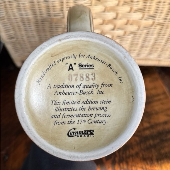 Anheuser-Busch 1985 A series Limited Edition Lidded Beer Stein w/Pewter Lid - Picture 7 of 7